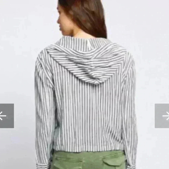 Sanctuary Nova Hooded Jacket Tiki Stripe Womens Size Small Anthropologie - Picture 2 of 16